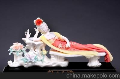 德化瓷贵妃醉酒 陕西金不换专利工艺与文创融合的典范之作